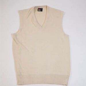 VINTAGE Robert Bruce Sweater Vest Mens Large Cream Wool USA Made
